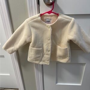 Zara Cream Kids Fleece Jacket
